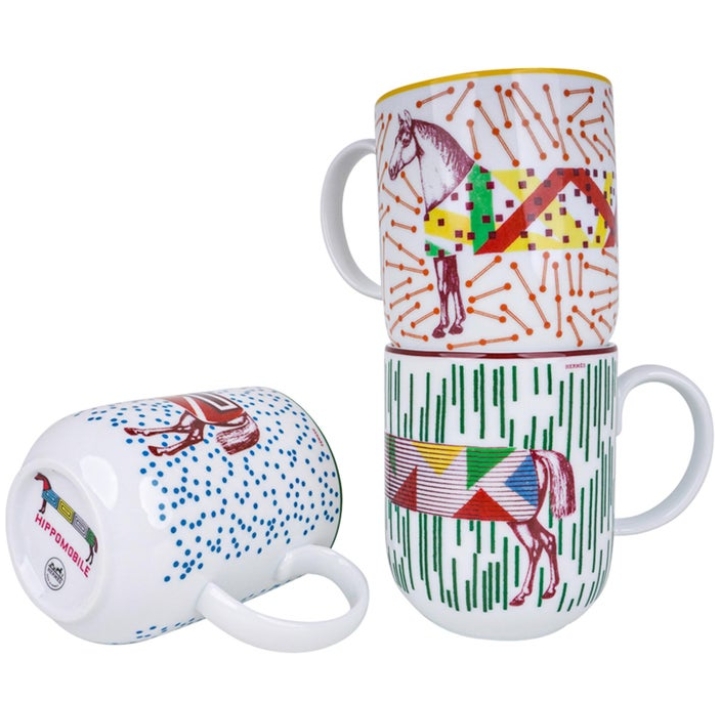 Mugs With Handle ( Set Of 3 Pcs) Hippomobile