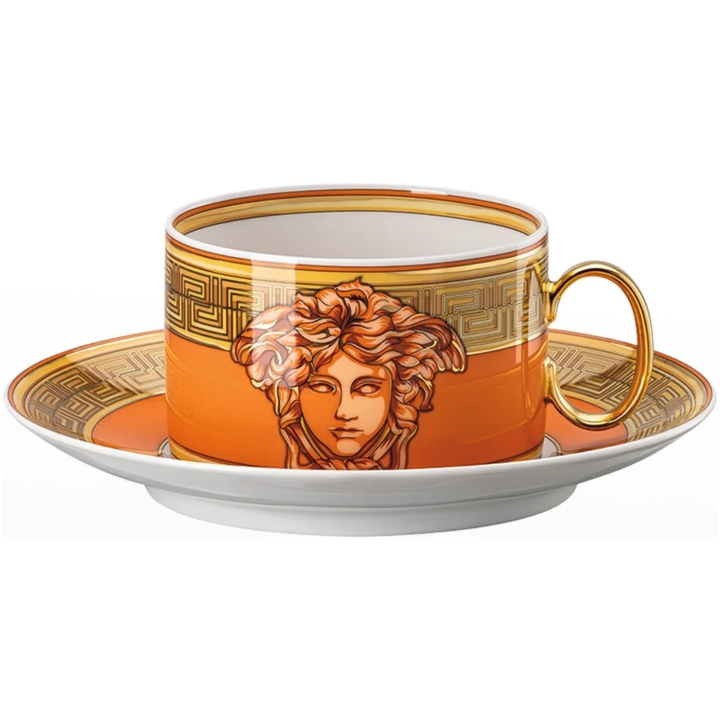 Cup Saucer 4 Low Medusa Amplified Orange Coin