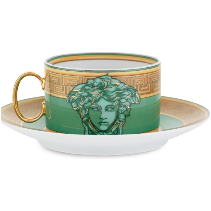 Cup Saucer 4 Low Medusa Amplified Green Coin