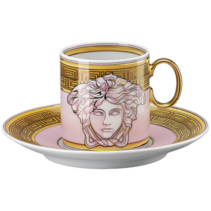 Espresso Cup & Saucer Medusa Amplified Pink Coin - 1pc