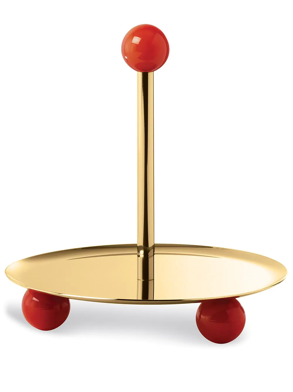 Pastry Stand H 16 Cm Penelope Pvd Gold Base Coral Resin