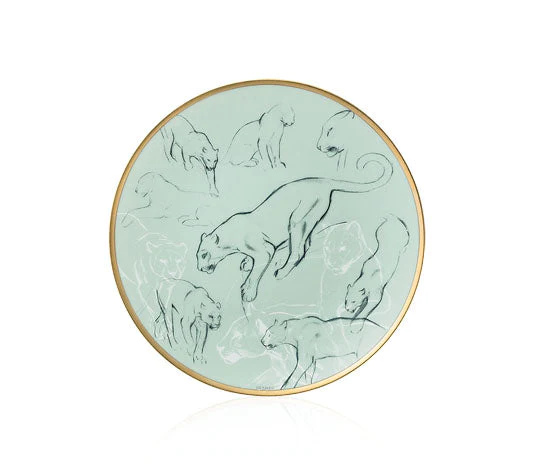 Bread & Butter Plate 14 Cm Felines  Set Of 2 Pcs Carnets D Equatuer Hermes