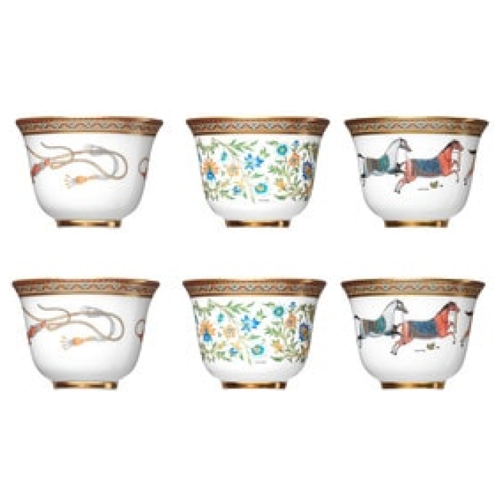 Set Of 6 Small Cups Cheval D Orinet