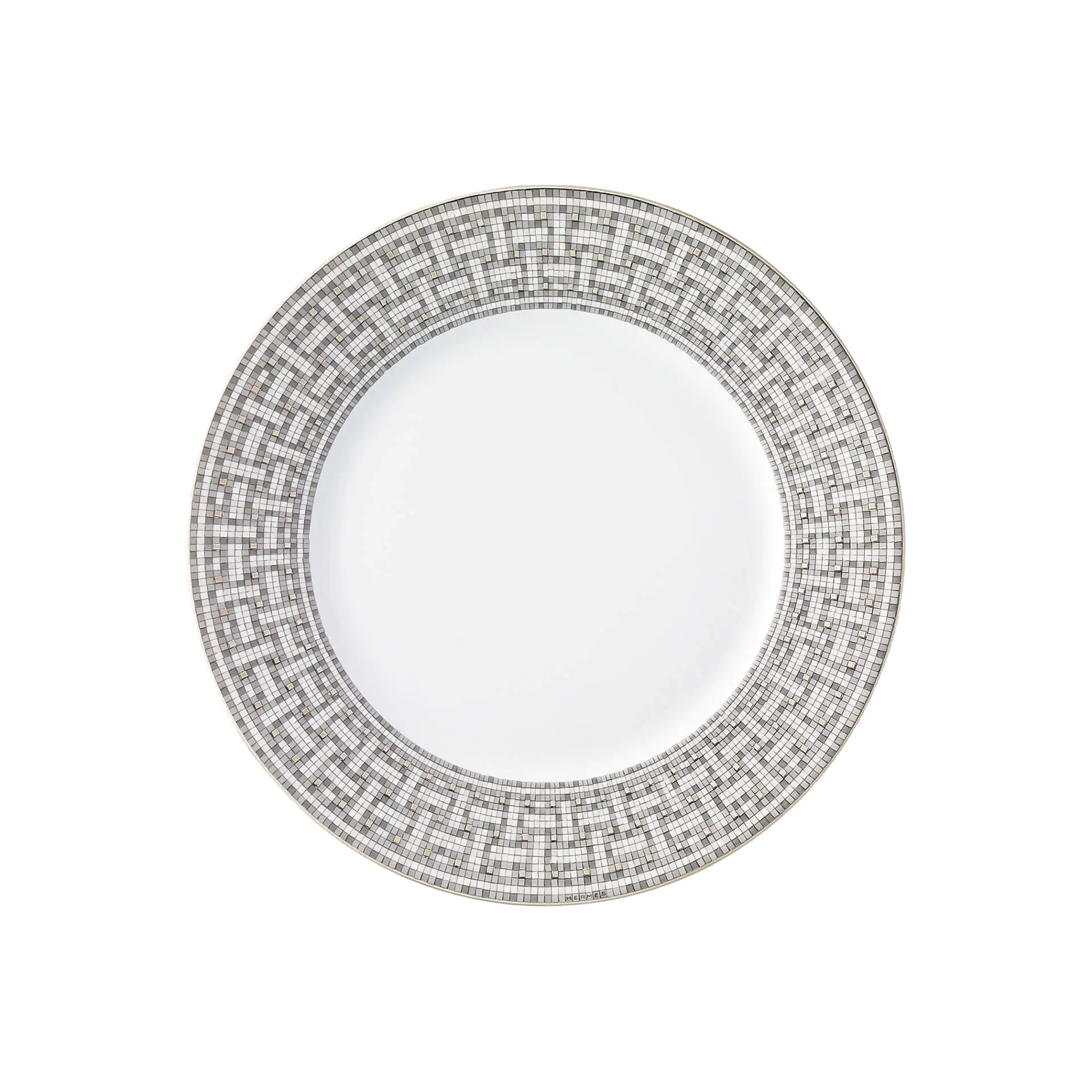 Dinner Plate Set Of 2 Pcs Mosaique Au Platinum Color