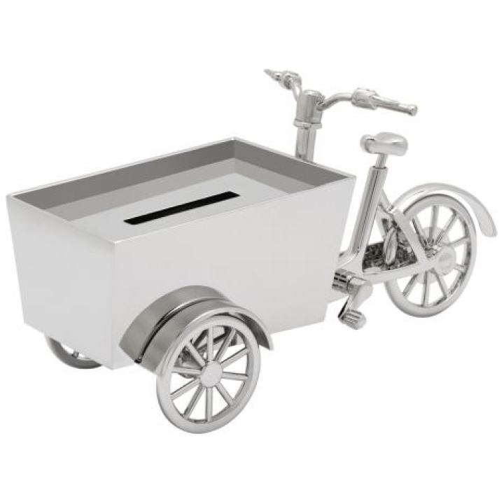 Money Box Cargo Bike Silver Colour