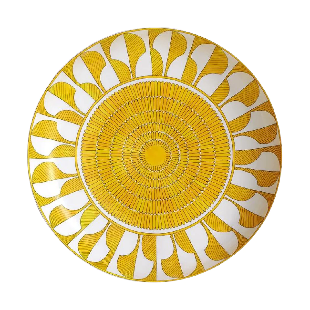 Large Deep Round Platter Soleil D Hermes