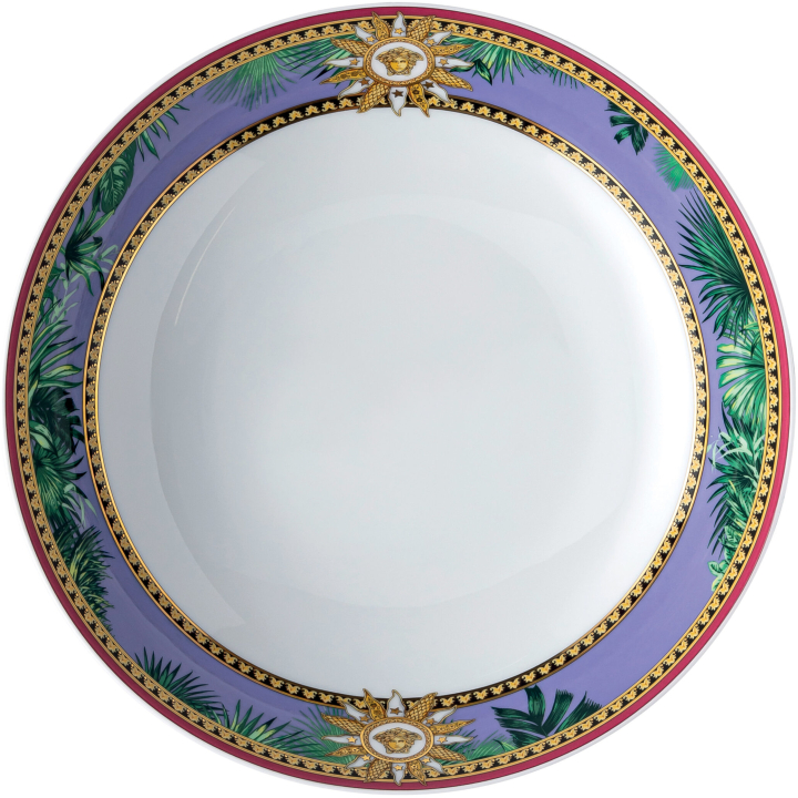 Plate 22 Cm Deep Jungle Animalier - Set Of 2 Pcs