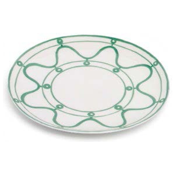 Dessert Plate 21 Cm Serenity Green On White - Set Of 6 Pc