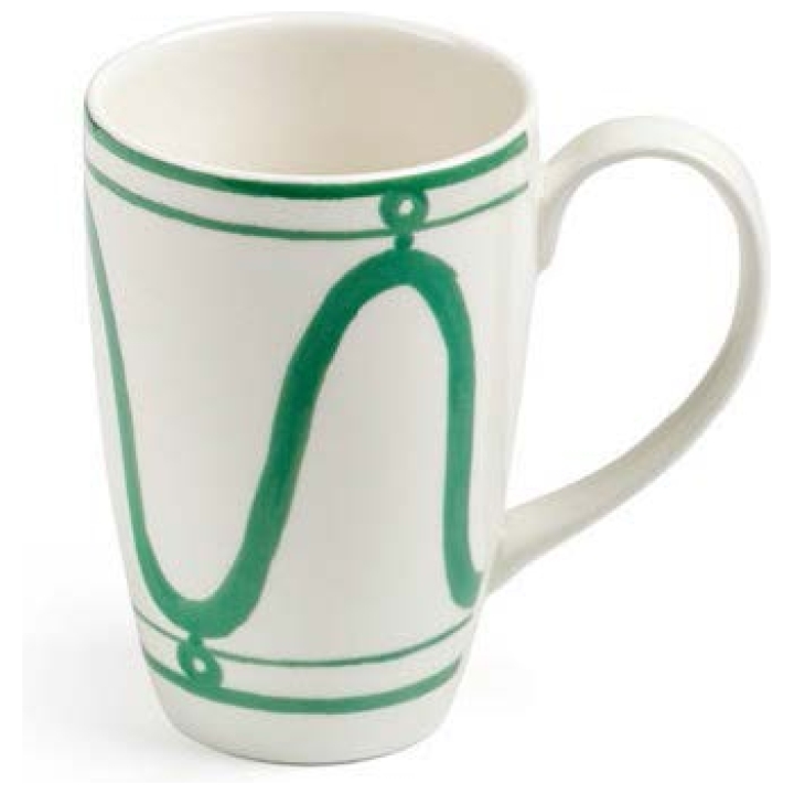 Mug With Handle Serenity Green On White