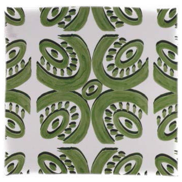 Linen Napkin Set Of 2 Pcs Mosaic Green