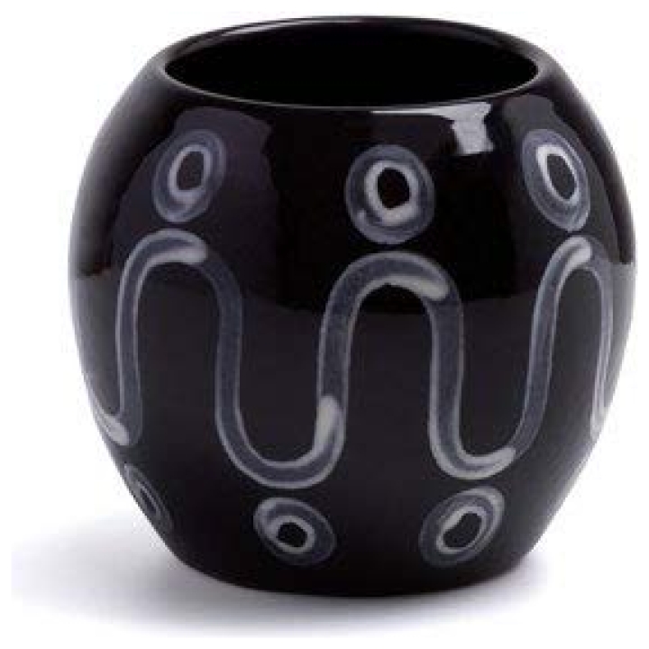 Cycladic Vase -black /white  Large Size