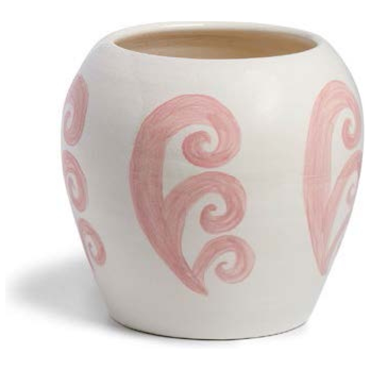 Peacock Cycladic Vase Beige Small Size