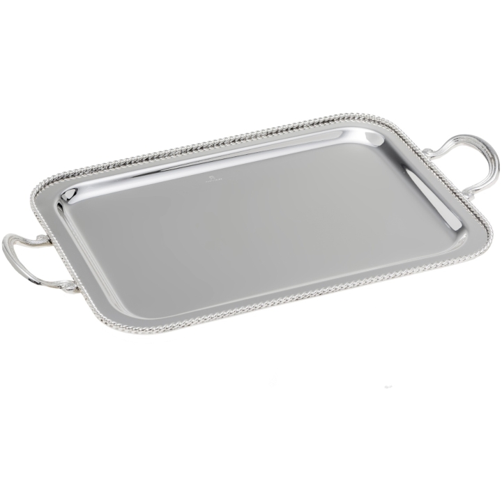 Tray 35 X 25 With Handles Rope Rim