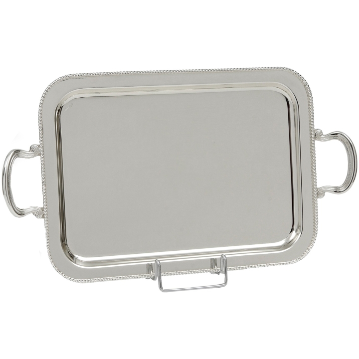 Tray 43 X 33 With Handles Rope Rim