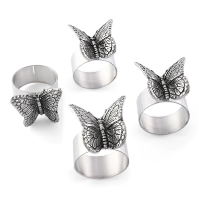 Napkin Rings Set Of 4  Butterfly