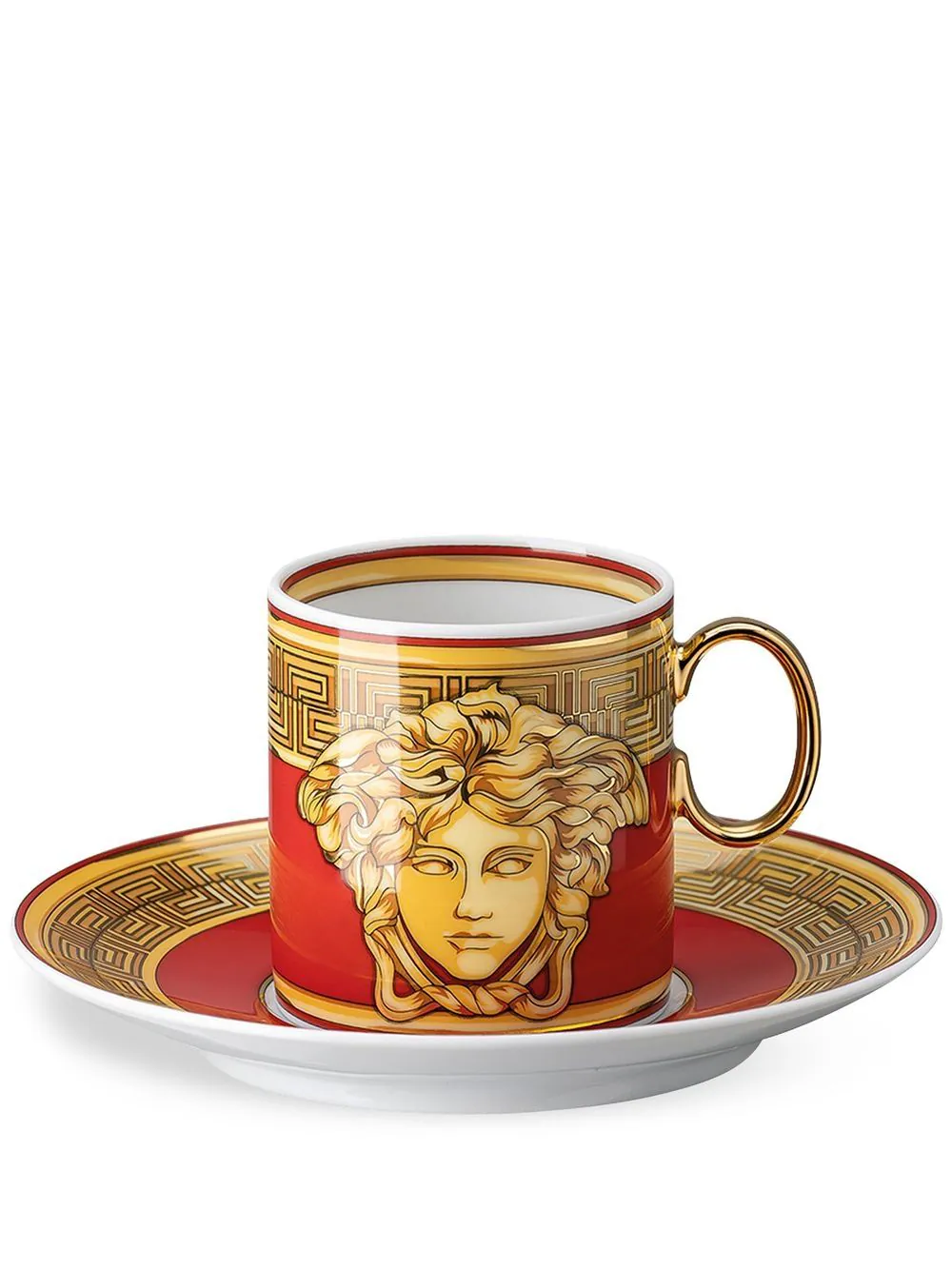 Espresso Cup Saucer Medusa Amplified Golden Coin