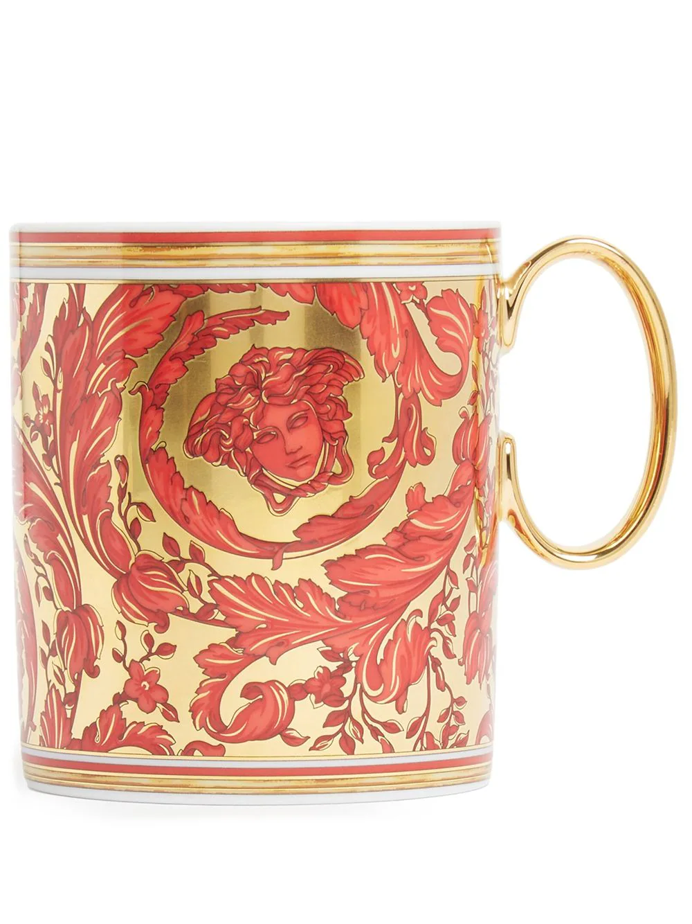 Mug With Handle Medusa Garland Red