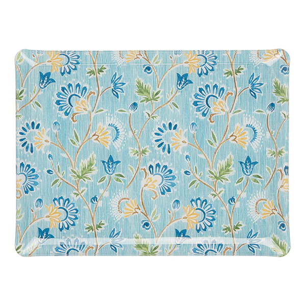 Acrylic Indiene Stripe Blue/green Tray  37x28