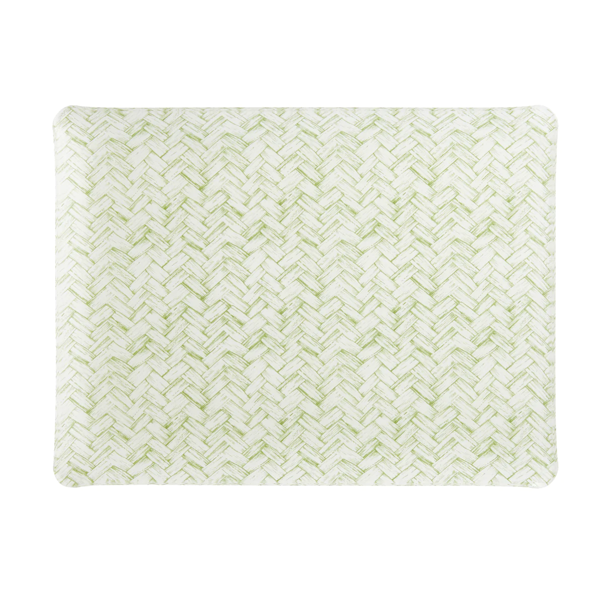 Acrylic Basketweave Green Tray 37x28