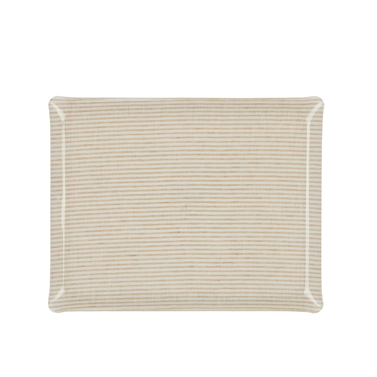 Acrylic Beige+white Stripe Tray  46x36