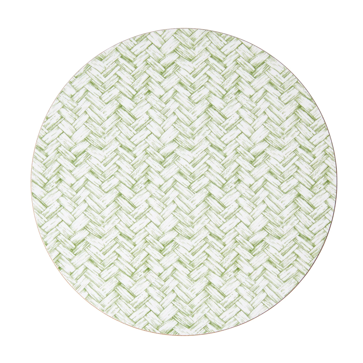 Serving Mat Basketweave Green - 1 Pc