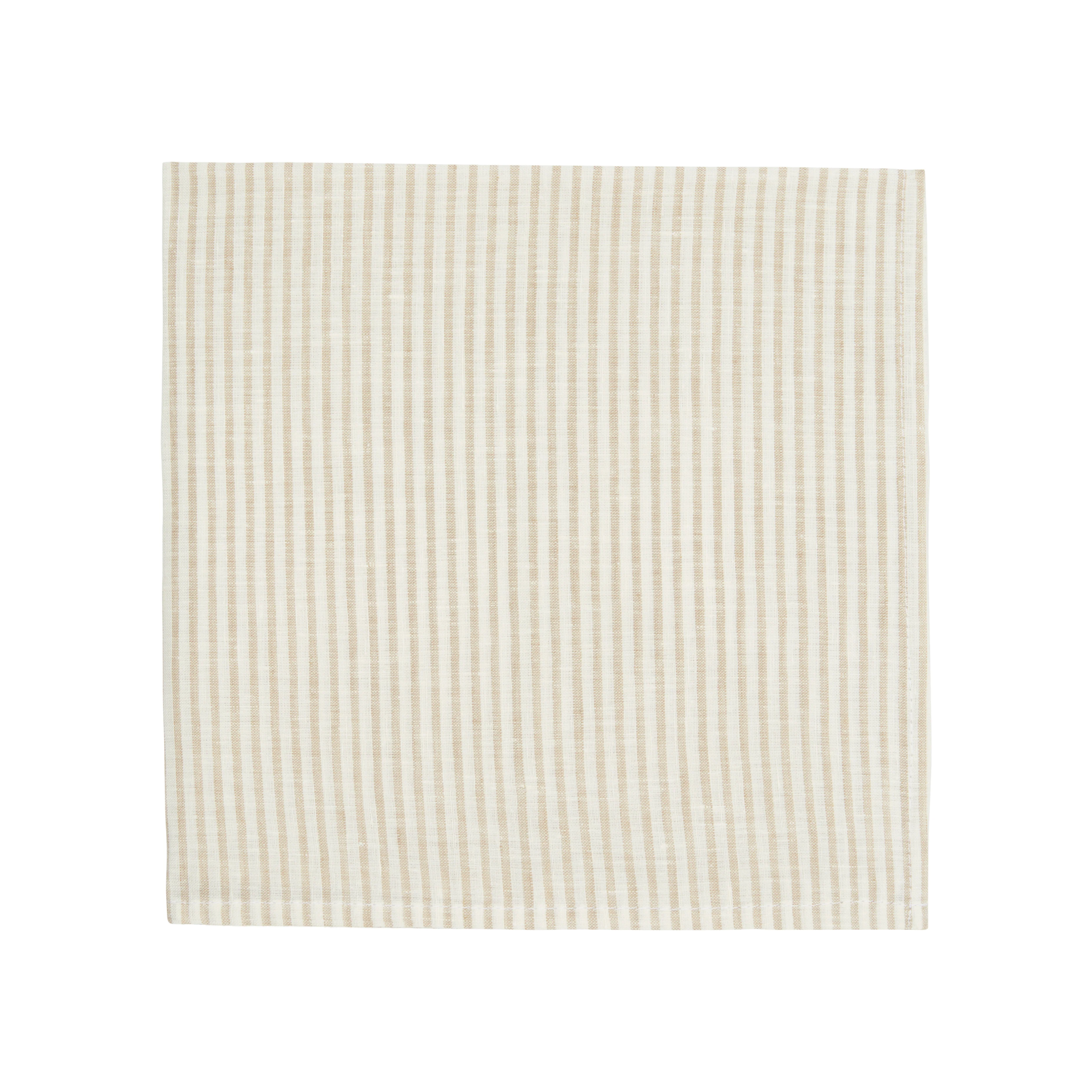 Napkin 54x54 Natural+white Stripe