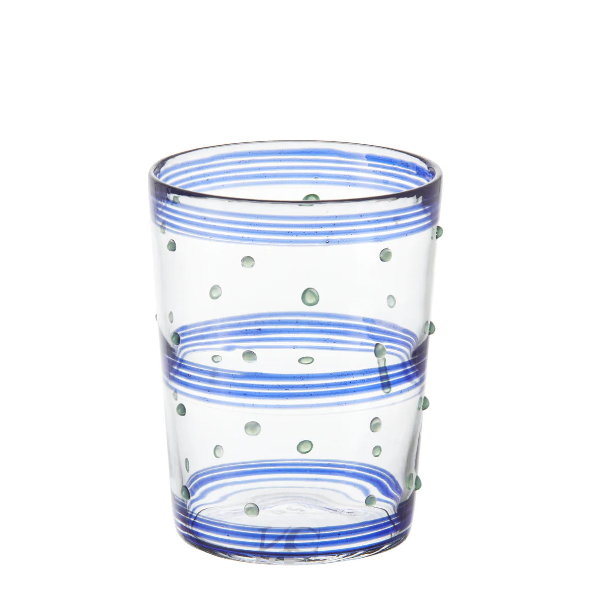 Small Tumbler Blue/aqua Dots  - Set Of 6 Pcs