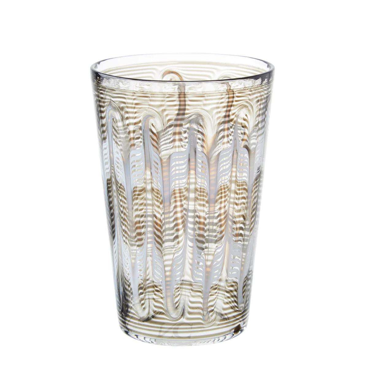 Large Tumbler Bone White Feather - Set Of 6 Pcs