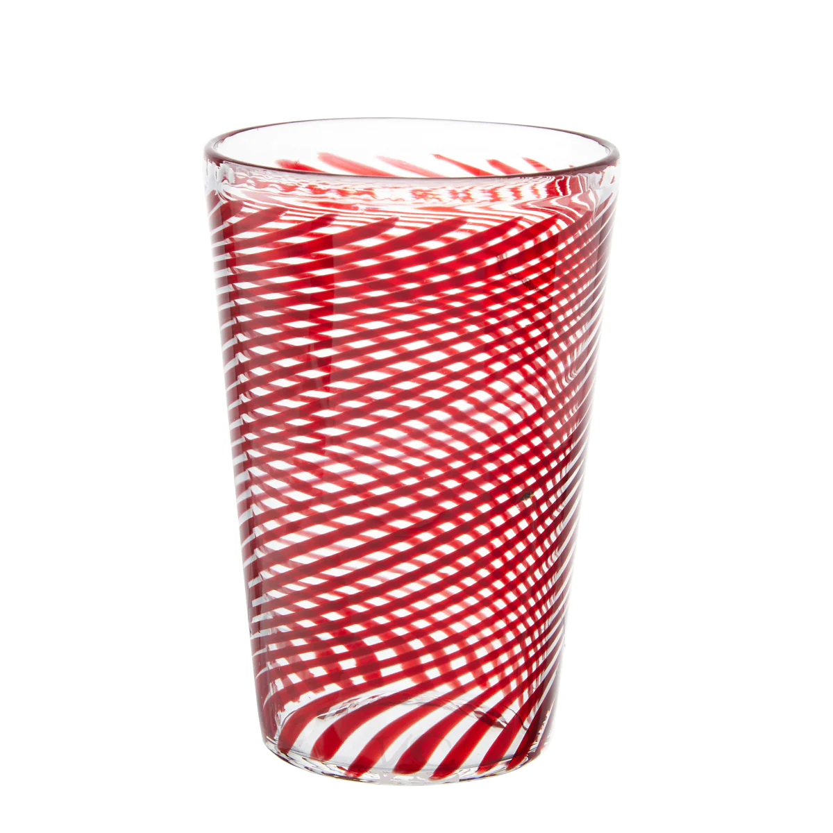 Large Tumbler Red Pinstripe Swirl - Set Of 6 Pcs