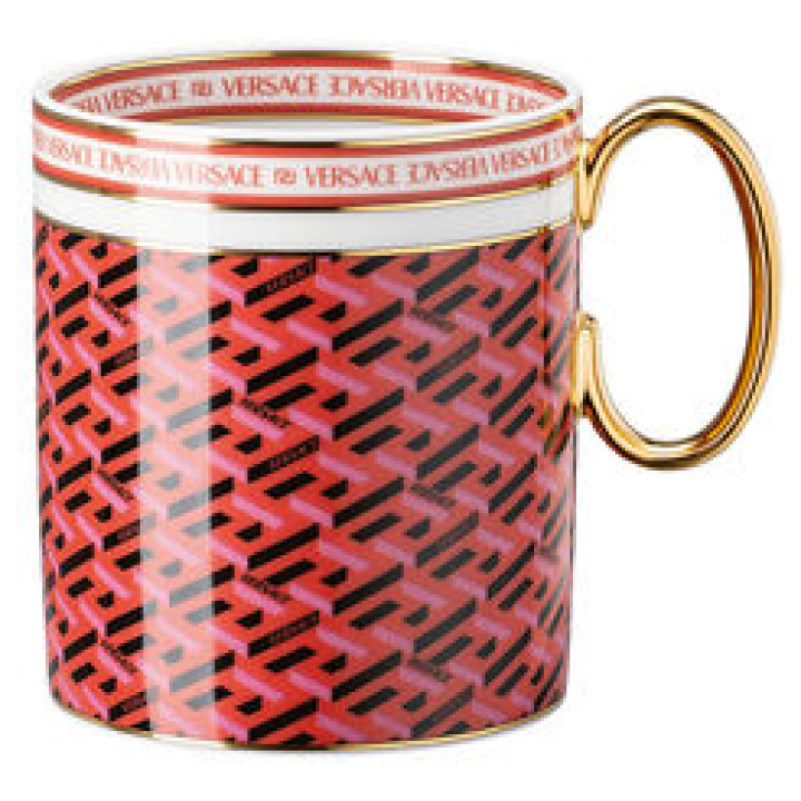 Mug With Handle La Greca Signature Red