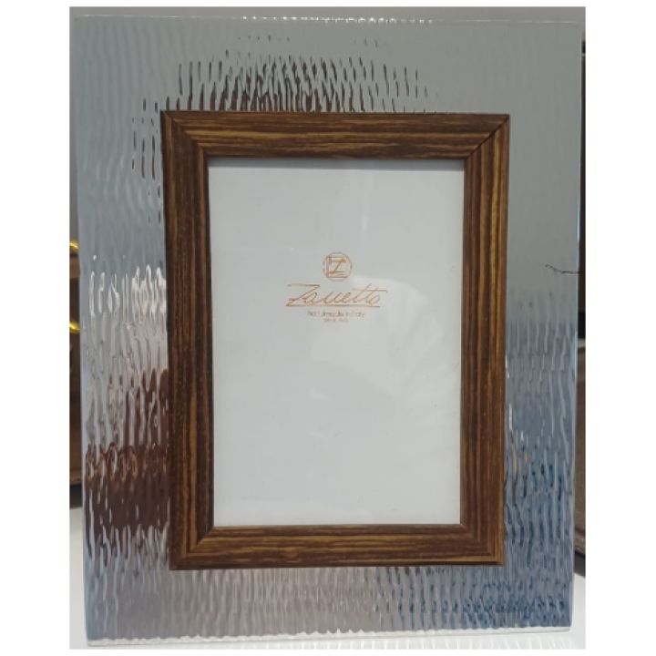 Picture Frame  Varnished Silver Plated  9 X 12 Cm