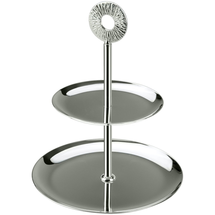 Two Tier Stand Cometa Silver Plated -  Ø 16 Cm H 20