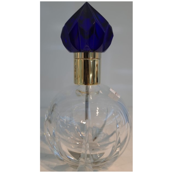 Luna Perfume Bottle W/stopper Blue & Gold Metal