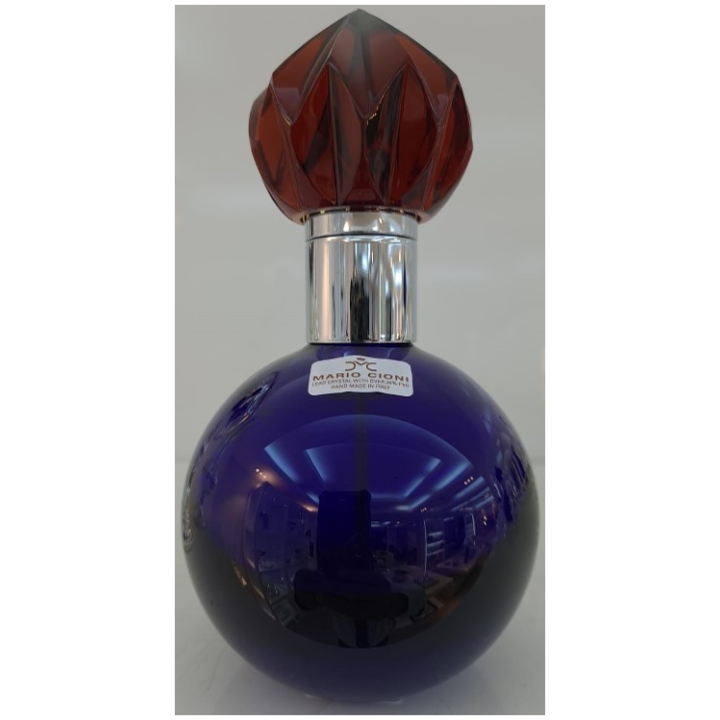 Luna Perfume Bottle W/stopper Dark Amber & Cromo Metal