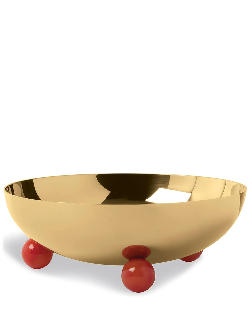 Bowl 20.5 Cm H 7.5 Cm Penelope Pvd Gold Base Coral Resin