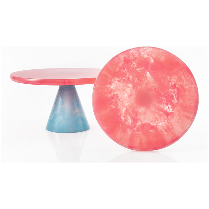 Cake Stand Small Pink Sky Blue 11"Diameter  X 6.5" In Height