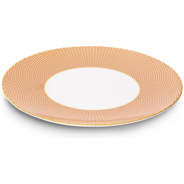 Coupe Plate Flat Motive Beige 10.6 Cm - Set Of 6 Pcs