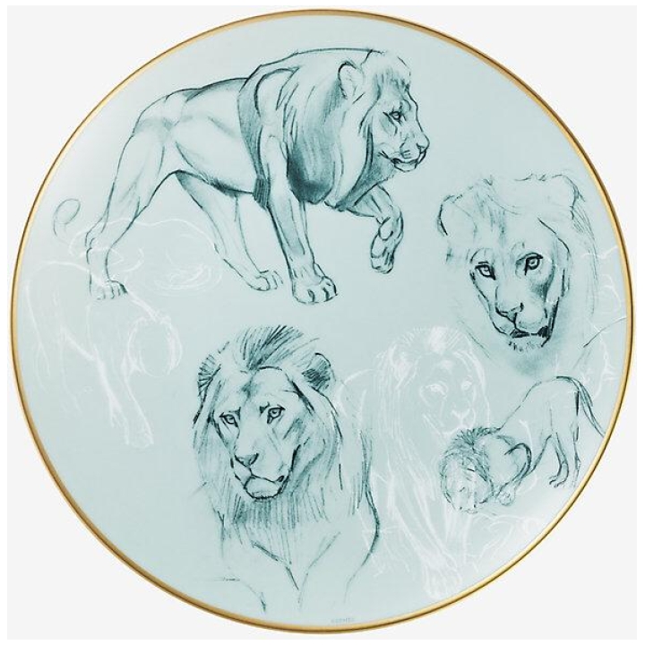 Dessert Plate 21 Cm Set Of 2 Pcs Lions Carnets D Equateur Hermes