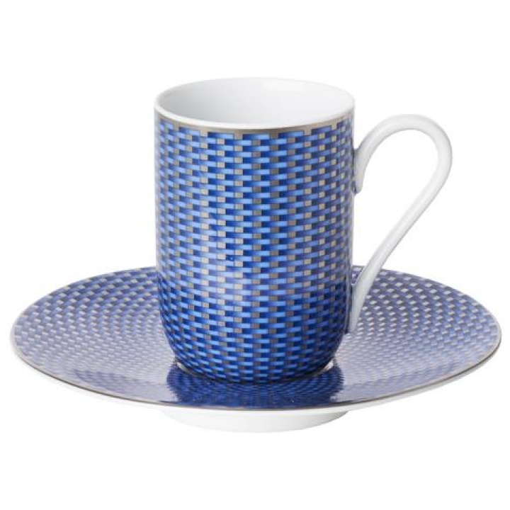 Espresso Cup And Saucer Blue In A Round  Gift Box - 1pc