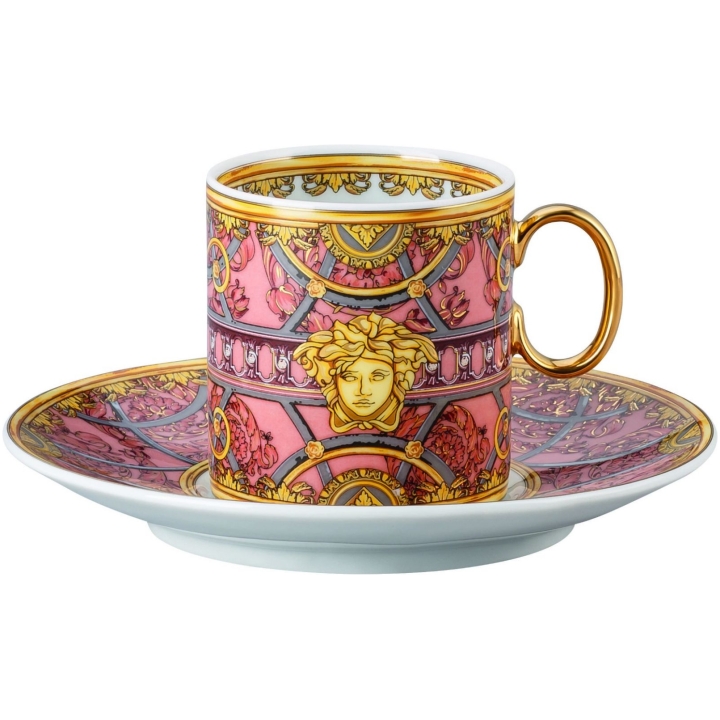 Espresso Cup Saucer  Scala Palazzo Rosa - 1 Pc - Versace