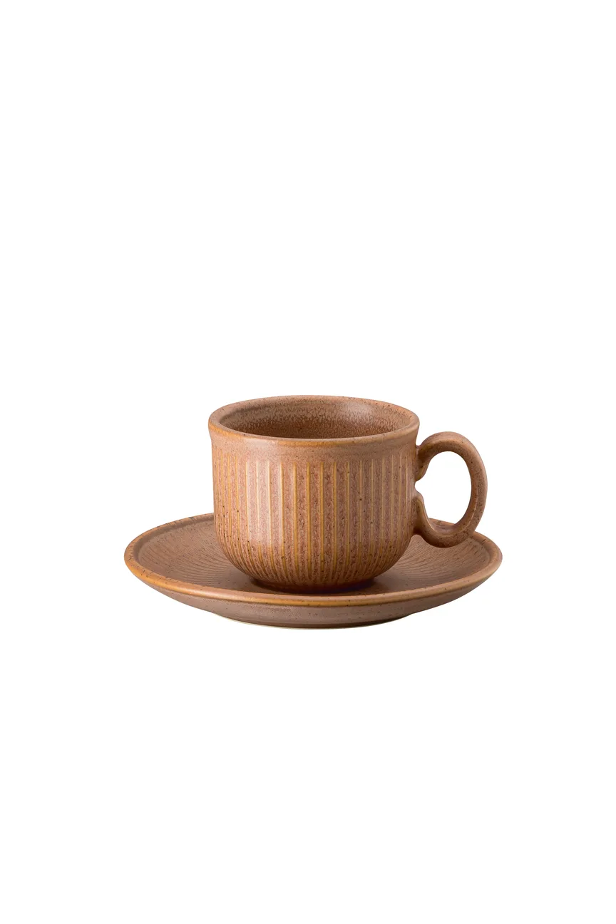 Espresso Cup & Saucer Thomas Clay Earth - Set Of 6 Pcs