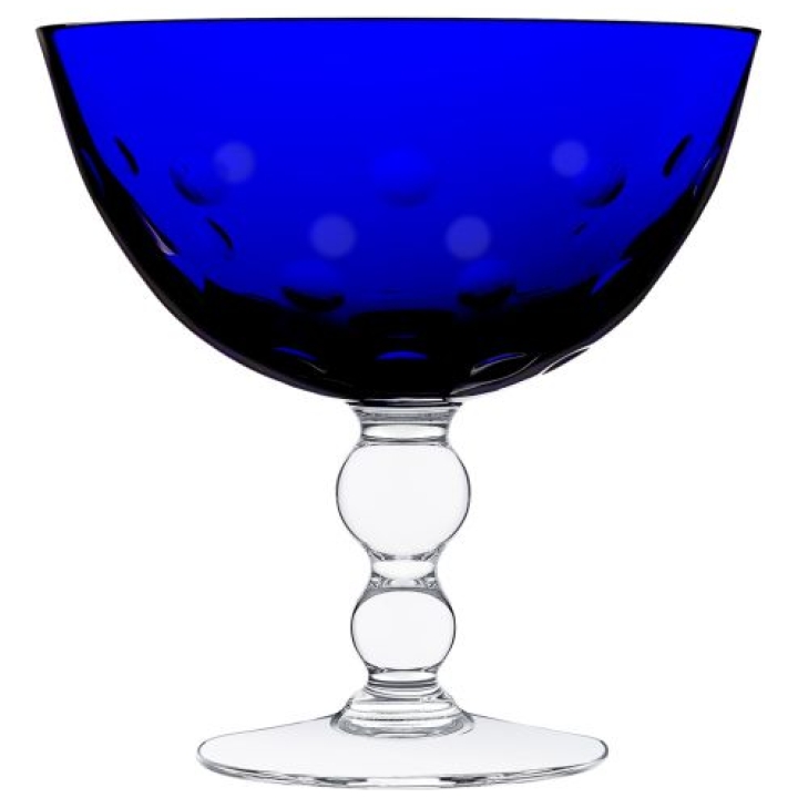 Footed Cup Bubbles Dark Blue Diameter 120