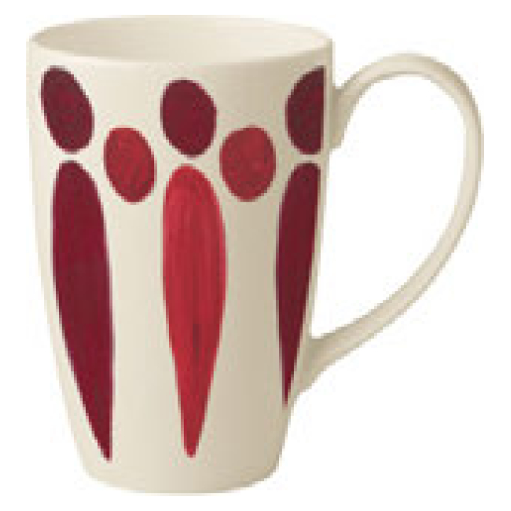 Helios Mug With Handle 45 Cl Deep Red On White