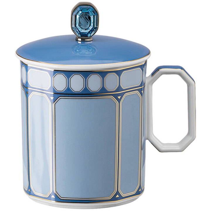 Mug With Handle & Lid Signum Azure