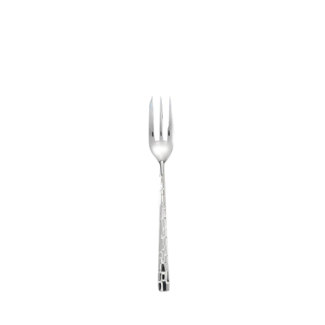 Oyster Cake Cutting Fork Skin Stainless Steel - Set Of 6 Pc