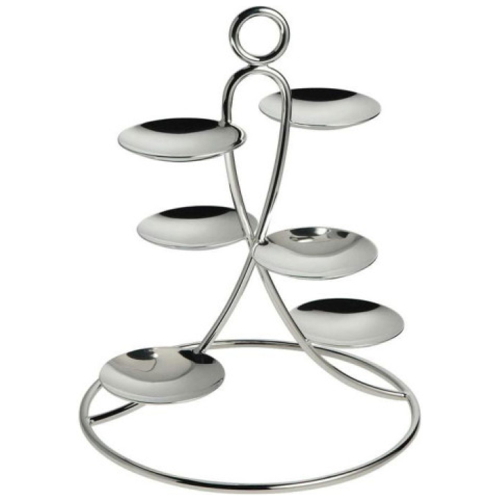 Pastry Stand 6 Small Dishes Escapade Latitude Silver Plated