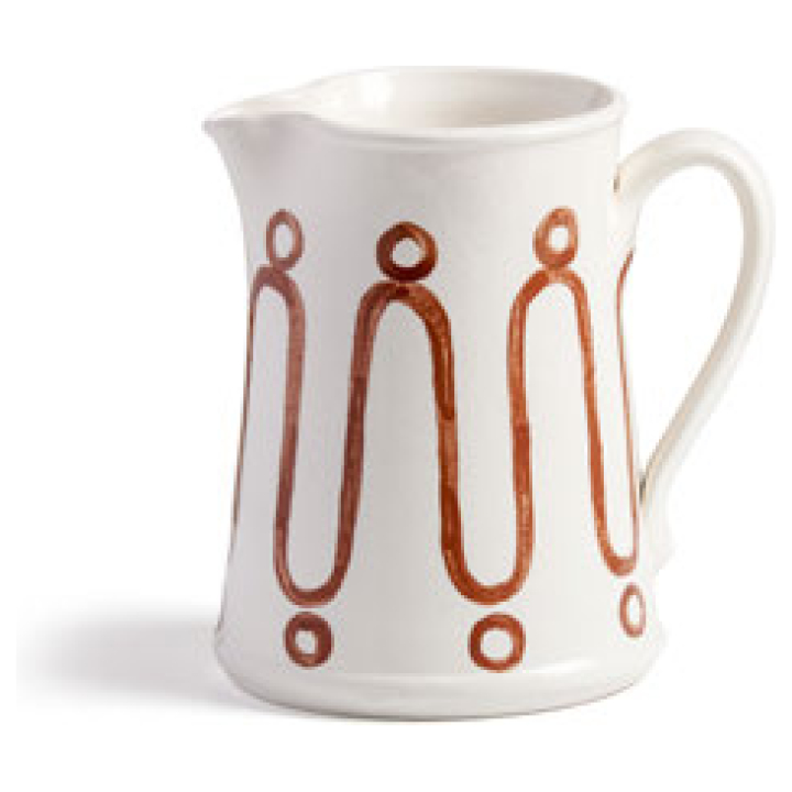 Patmos Pottery Waterjug Brown On White