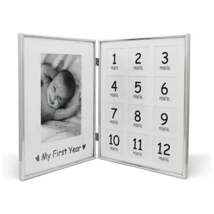 Photo Frame First Year 13 Photos  Double Silver Plated