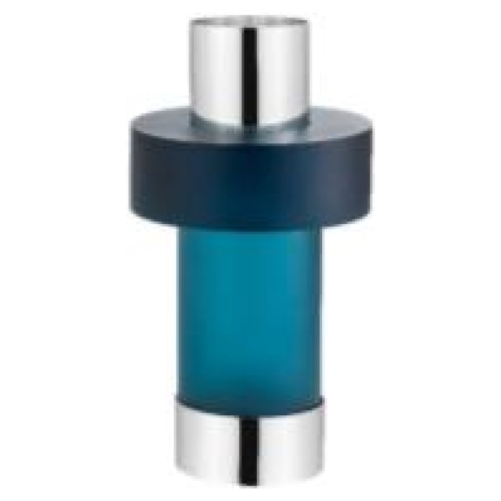 Ravie Candlestick 35x15cm - Deep Ocean Blue Nickel