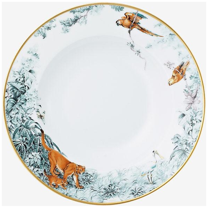 Soup Plate 22.5 Cm  Set Of 2 Pcs Carnets D Equateur Hermes